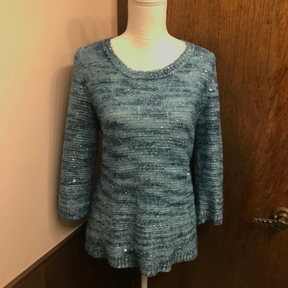 Brina & em Blue  Sweater with Sequins size L